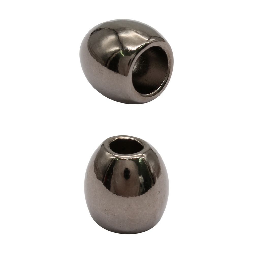 Наконечник для шнура металл колокол 15 мм (черный никель), 20 шт, S090877