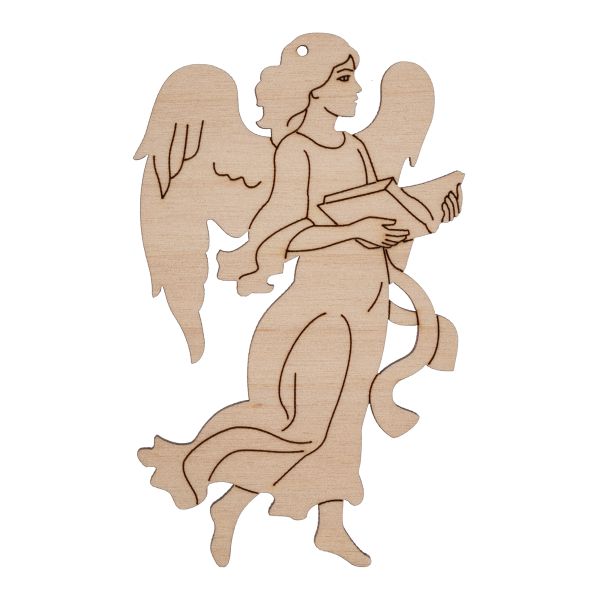 Заготовка из фанеры Подвеска, 0.3 см, Ангел 1, 5.5х8.5см, ВД-1165 Mr.Carving