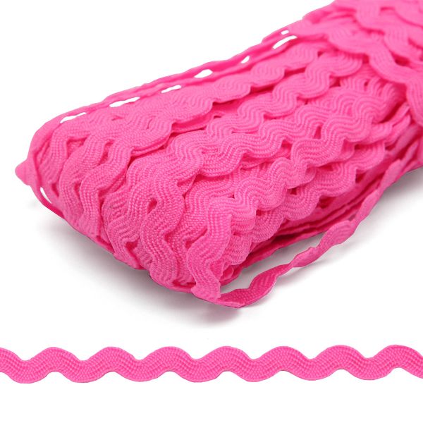 Тесьма вьюнчик 5 мм / 20м (ярко-розовый), С3582(С3581)