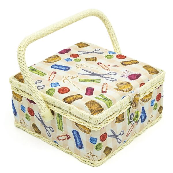 Шкатулка малая, декоративная, Швейная фурнитура, 20х20х11см, LY1633S_PVC_Tray