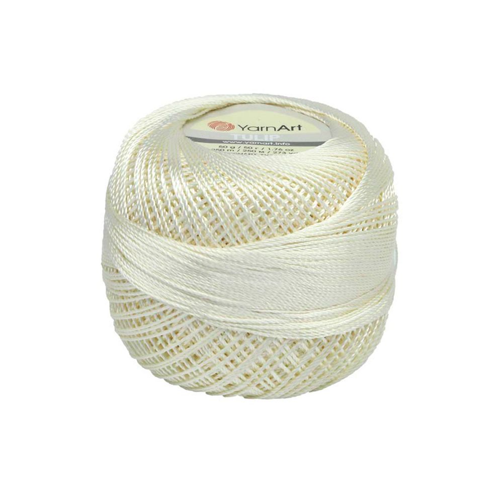 Пряжа YarnArt (ЯрнАрт) Tulip / уп.6 мот. по 50 г, 250м, 402 молочный