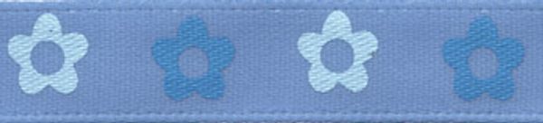 Лента атласная с рисунком 10.0 мм / 22.8±1 метра, F16/053 цветочки/серо-сиреневый, Gamma ALP-102