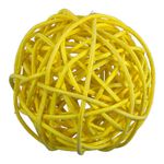 Шары декоративные из ротанга 5 см, 12 шт, №04 желтый, Blumentag BRF-5