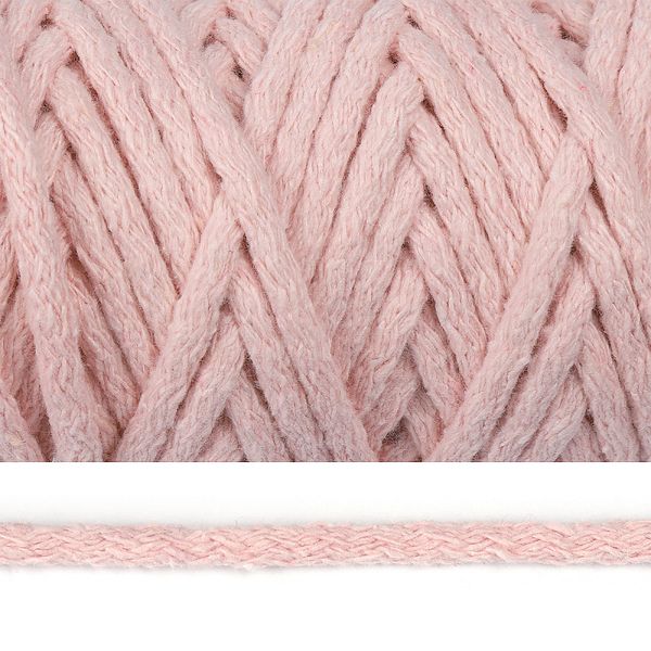 Шнур круглый х/б ⌀8.0 мм / 50 метров, с наполнителем, 2194 пудровый