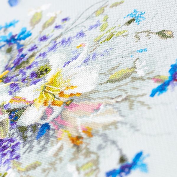 Набор для вышивания нитками Чудесная игла Premium 310-227, Нежный дуэт, 40х25 см