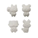 Заготовка гипсовая (набор) Зверушки, 5х8 ±2 см, 4 шт, Love2art ВА-05