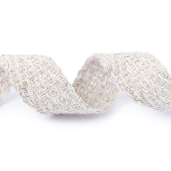 Тесьма (лента) киперная (100% х/б) 10 мм / 25 метров, лен, Gamma С3861Г17