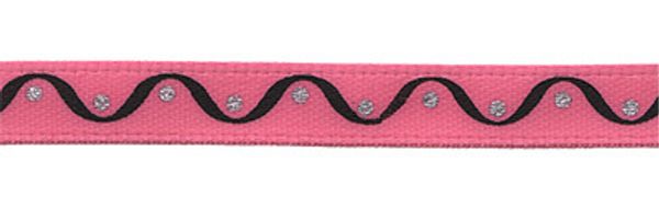 Лента атласная с рисунком 6.0 мм / 22.8±1 метра, V1/014 волна/яр.розовый, Gamma ALP-062