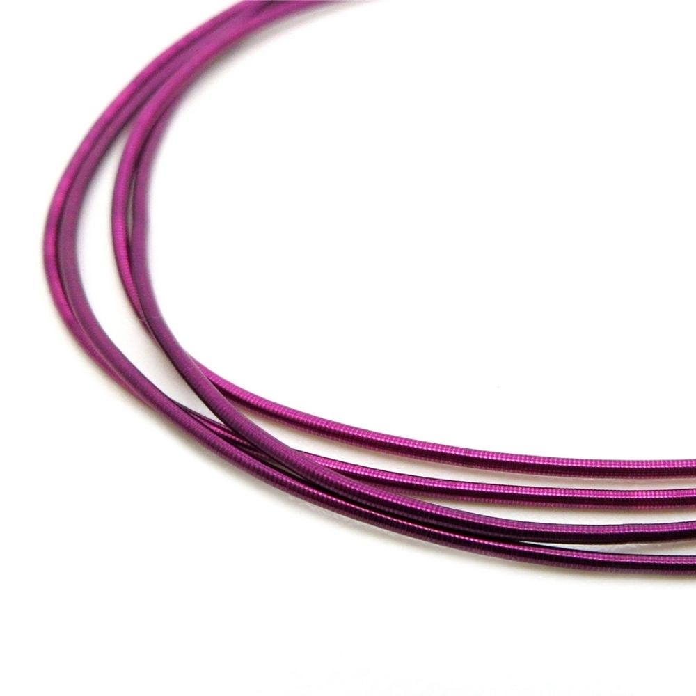 Канитель мягкая, гладкая 0,7 мм, 14 глянец, цв. фиолетовый уп. 100 г
