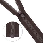 Молния трактор Arta Т6 (6 мм) 1 зам., разъем., 85 см, (2076), A141 т.коричневый, НОВЫЙ МАТОВЫЙ ЗАМОК, уп.50 штук