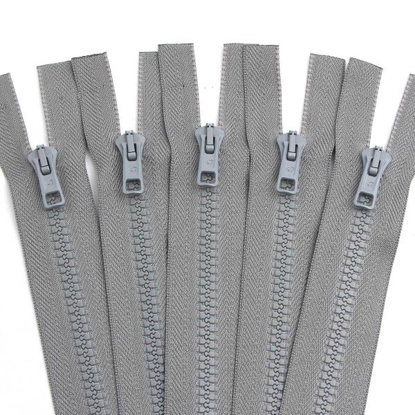 Молния трактор Arta Т6 (6 мм) 1 зам., разъем., 85 см, цв. 074 серый, уп.5 шт