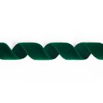 Лента бархатная (тесьма) 19-21.0 мм / 10±0.5 метров, т. зеленый, Blitz С3513Г17