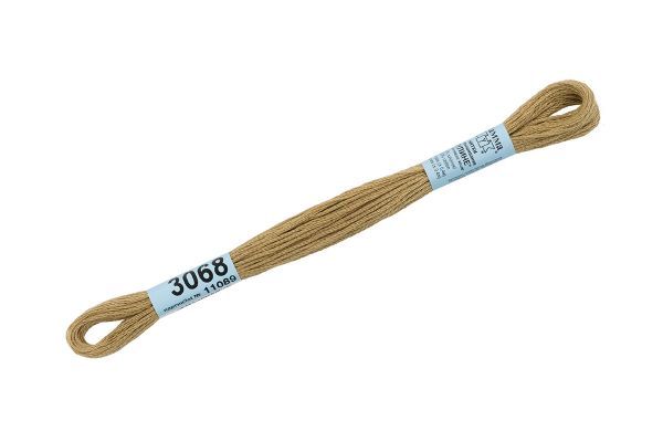 Мулине Gamma 100% хлопок, цв.3068 хаки- оливковый, 24 мотка по 8 метров