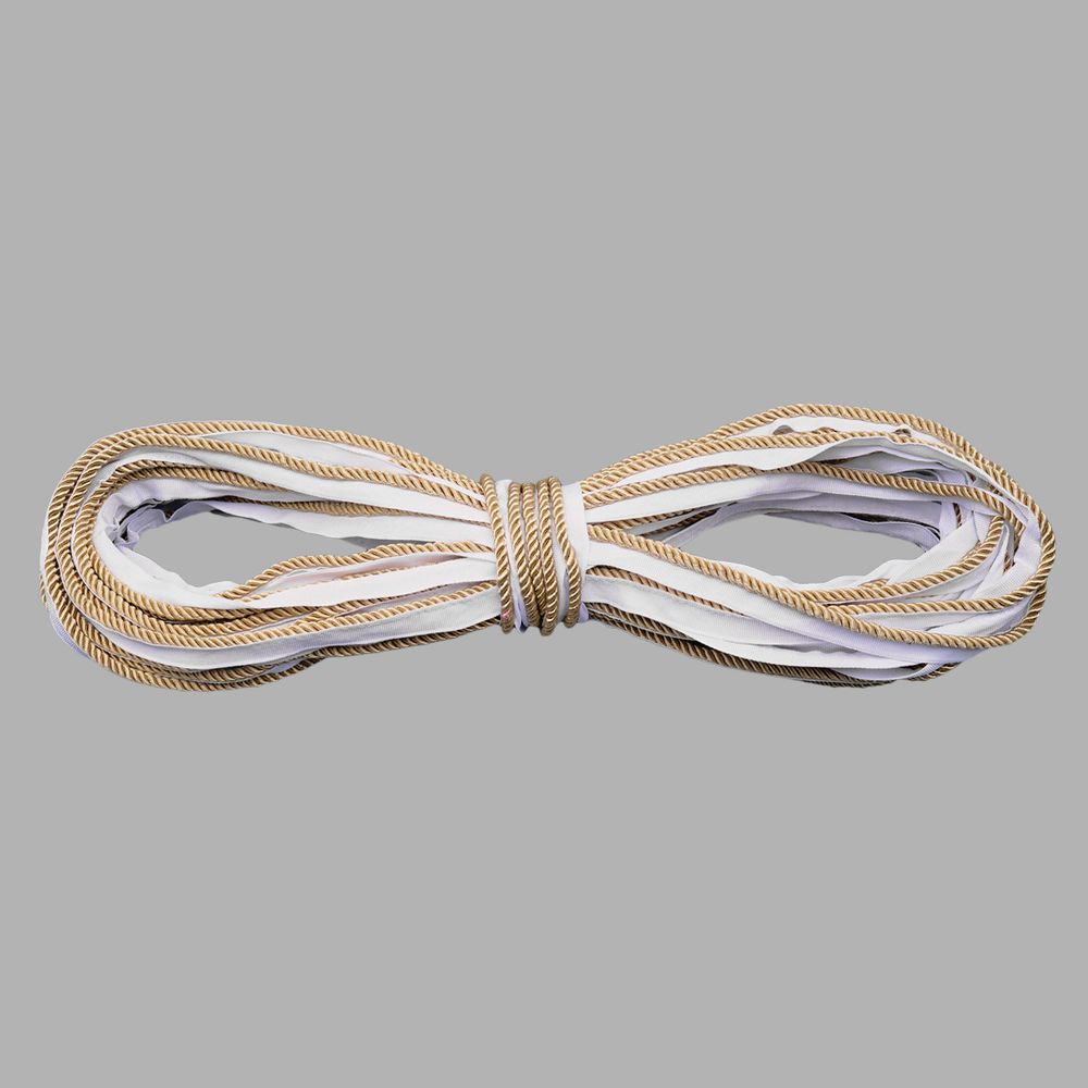 Кант витой 5 мм / 25 метров, белый/15 песочный, 3AR3294