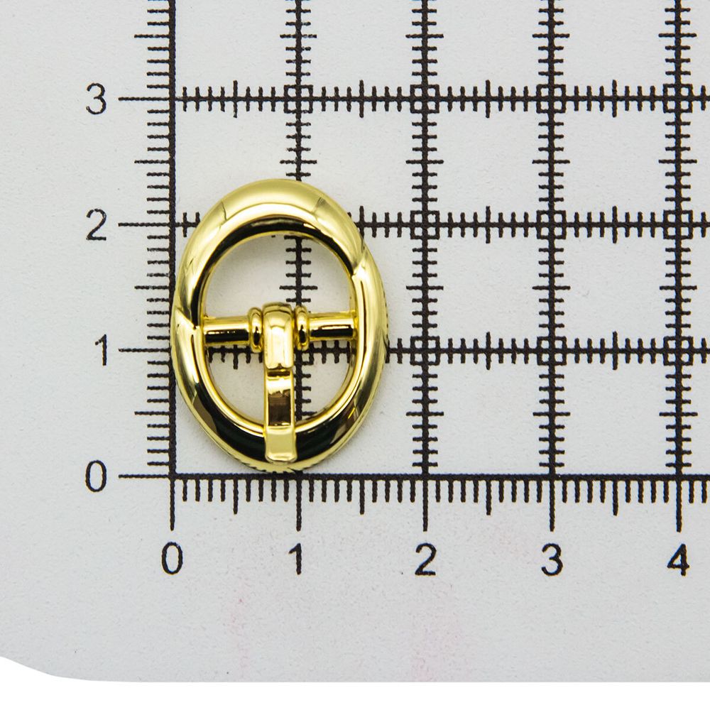 Пряжка ременная металл 11.5 мм (внешн. 17х23 мм), 20 шт, овальная, золото, BIG