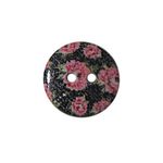 Пуговицы дерево декоративные Цветы 15мм (цвет 300), 100 шт