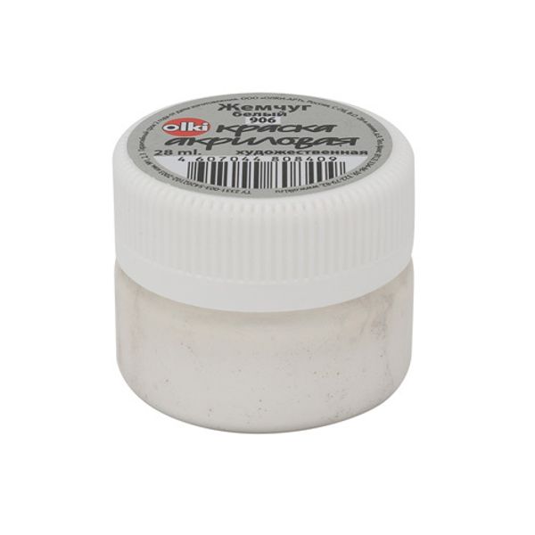 Краска акриловая по металлу 28мл (8409 белый жемчуг)