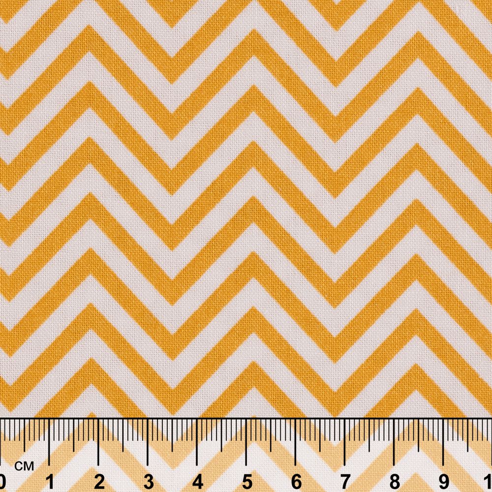 Ткань для пэчворка Peppy Бабушкин сундучок, рулон 112 см / 5 метров, БС-14 зигзаг я.желтый, Peppy