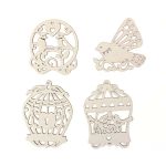 Заготовка из картона Золотая клетка 7,2х5,3см, 5х5,8см, 6,2х5см, 4 шт, Астра