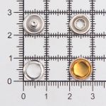 Кнопка рубашечная (джерси) закрытая ⌀9.5 мм, ≈144 шт, МЕТАЛЛ, эмаль, 133 св.розовый глянцевый, NEW STAR