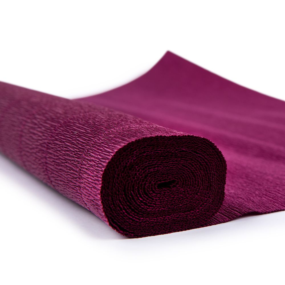 Бумага гофрированная (креповая) 180 г/м², 50 см / 2.5 м, 588 темная вишня, Blumentag GOF-180