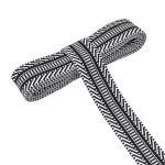 Стропа (ременная лента) 38 мм / 3 метра, [40 г/пог.м], с принтом 2-сторонняя, T070 черный/белый), 3Al352