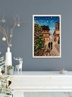 Алмазная (кристальная) мозаика Фрея, Рождественская прогулка, 20х30 см