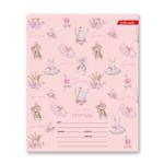 Тетрадь ученическая школьная, выборочные блестки, A5+ 18 л. на скобе, 20 шт, клетка, 000364 Лебёдушки, Светоч 18ТСКд5_5_3_1