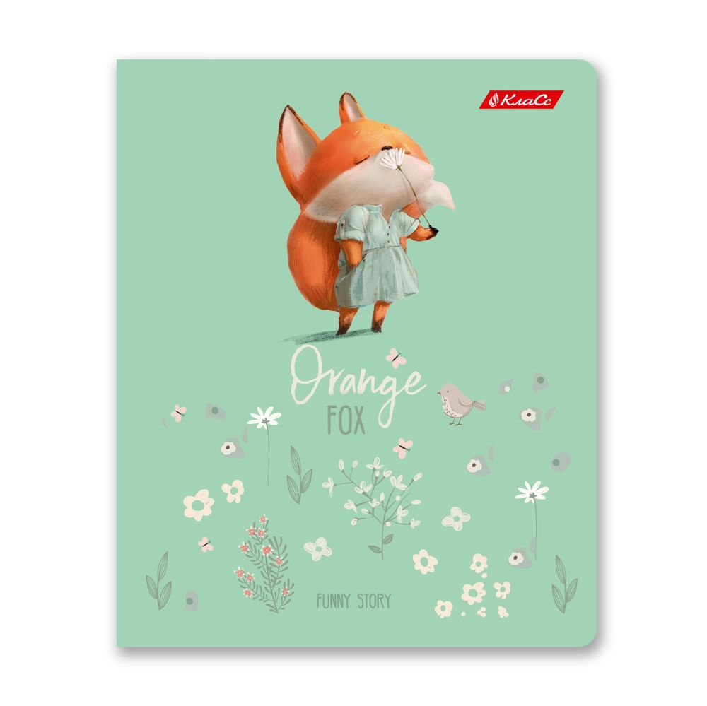 Тетрадь ученическая общая, глянцевая ламинация, A5+ 48 л. на скобе 65 г/м², белизна 100%, 10 шт, клетка в термоусадочной пленке, 000740 Забавный лис, Светоч 48ТЕТк-004