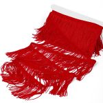 Бахрома отделочная широкая 100.0 мм / 4.5 метра, цв.26 красный