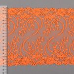 Кружево на сетке 180 мм / 10±0.2 метров, Турция, оранжевый (неон), Blitz