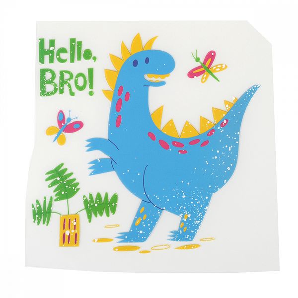 Термотрансфер арт.1236 Hello, Bro! 12,5х12см, уп.10 шт