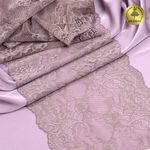 Кружево эластичное (стрейч) L838 180мм цв.10 капучино, 25м, Kruzhevo