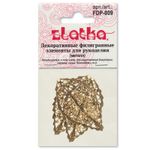 Филигранные элементы для бижутерии 3.1 см, лист, 4 шт, под античную бронзу, Zlatka FDP-009