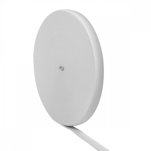 Резинка вязаная 15.0 мм / 40 метров, стандартная 3.9 г/п.м., белый