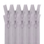 Молния потайная (скрытая) Т3 (3 мм) 1 зам., н/раз., 50 см, серый, 10 шт