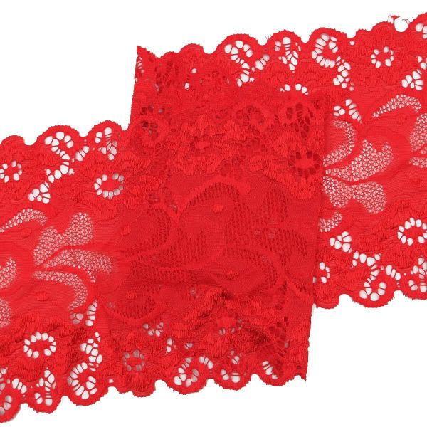 Кружево бельевое эластичное 150 мм / 13.72 м, цв. C820 красный