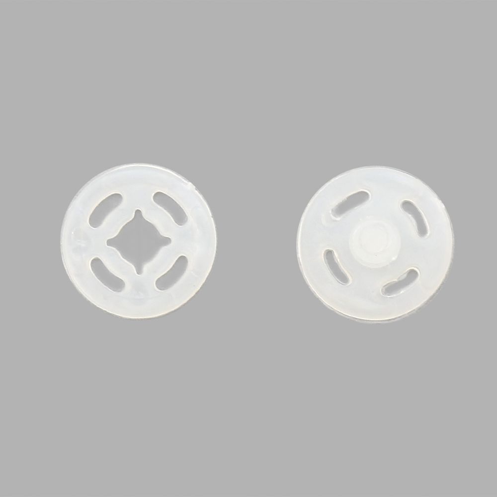 Кнопки одежные 10 мм, нейлон, прозрачные,18 шт, Pony