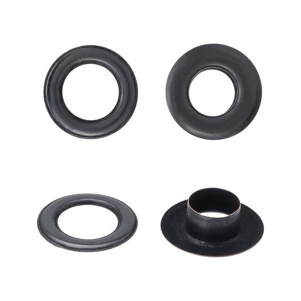 Люверсы металл ⌀9.2 мм, h=6.32 мм, (№24), металл, оксид, ≈1000 шт