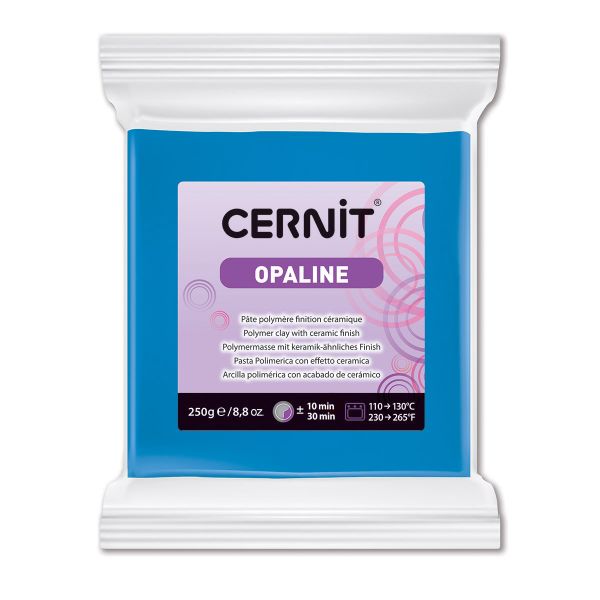 Полимерная глина запекаемая Cernit Opaline, 250 г, 261 первичный синий