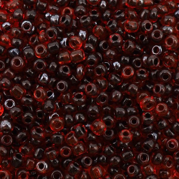 Бисер Astra&Craft 11/0 (2.1 мм), 200 г (10х20 г), цв. 310.2 красный/черный + прозрачный центр