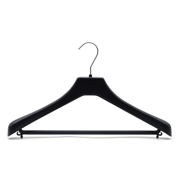 Вешалка пластиковая многофункциональная L-42см, h3,5см, с перекладиной, цв. черный, R42, 5 шт