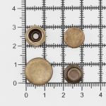 Кнопка Дельта (O-образная) ⌀15/12 мм, ≈720 шт, МЕТАЛЛ, антик, NEW STAR