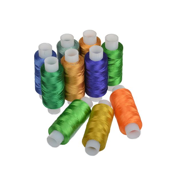 Нитки шелк искусственный ассорти 10 катушек 200м