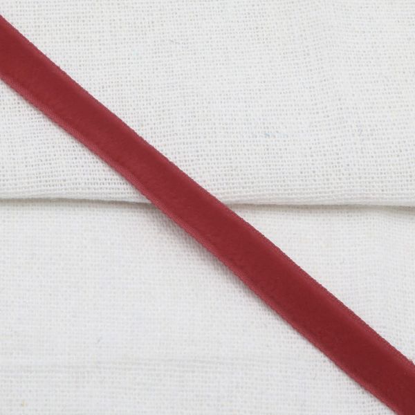 Лента бархатная (тесьма) 10.0 мм / 10±0.5 метров, рис. 8508, цв.11 малина