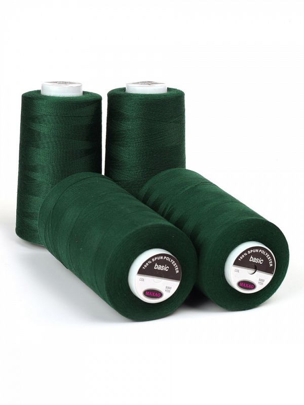 Нитки швейные Max 40/2, 4570 м (5000 ярд), 438 зеленый / 4 бобины