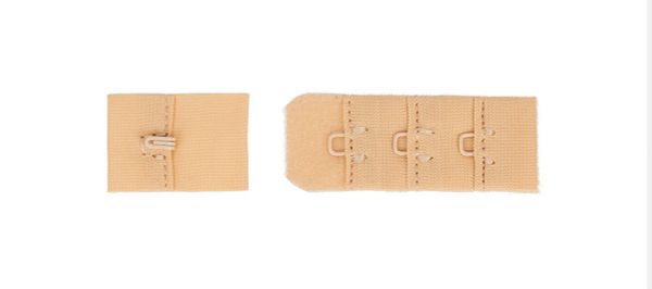 Застежки для бюстгальтера текстильные 20 мм, 50 шт, нейлон, №004 кремово-бежевый, Blitz ZB20-13