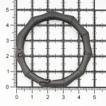 Карабин металл кольцо ⌀38 мм, декоративный, олово (черный никель), MB_2231, 6 шт