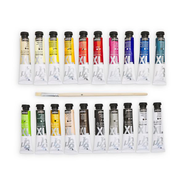 Краска масляная набор XL с кистью 20 цв. по 20 мл, Pebeo, 920226