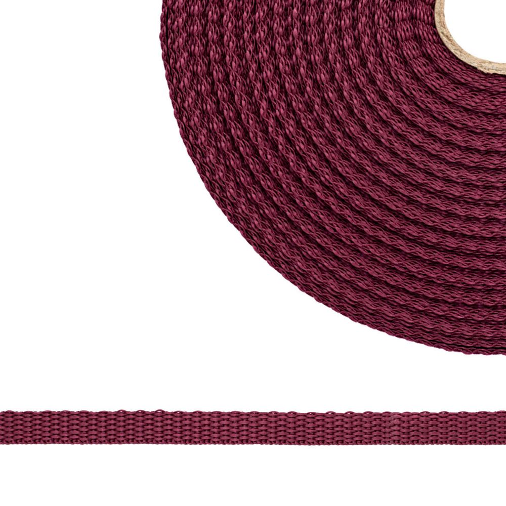 Стропа (ременная лента) 10 мм / 25 метров, толщ. 1.0 мм, [5.5 г/пог.м], 100% п/п, 53 слива /TOS/